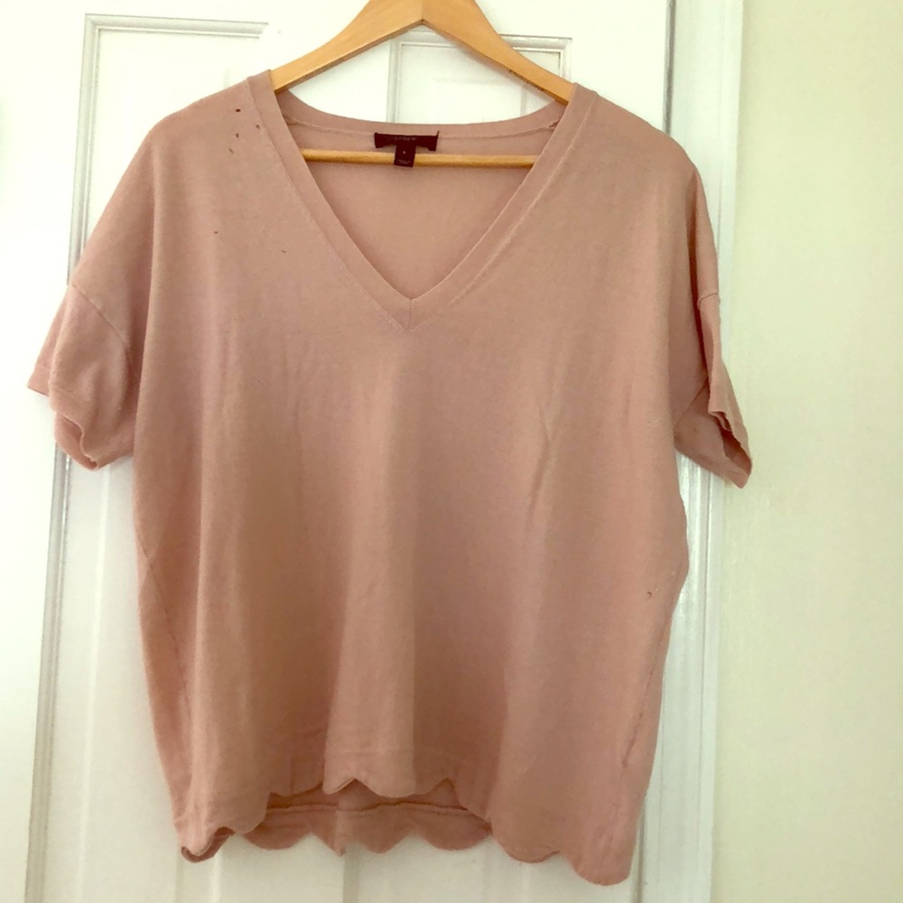 Jcrew sweater T-shirt with scalloped bottom